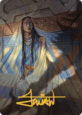 Whispersilk Cloak Art Card (Gold-Stamped Signature) card from Art Series: The Lost Caverns of Ixalan