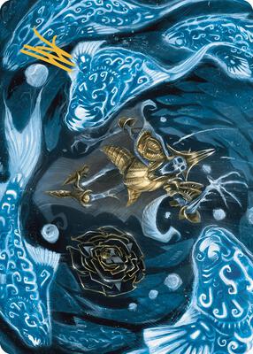 Eaten by Piranhas Art Card (Gold-Stamped Signature) card from Art Series: The Lost Caverns of Ixalan