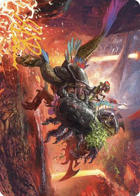 Triumphant Chomp Art Card (Gold-Stamped Signature) card from Art Series: The Lost Caverns of Ixalan