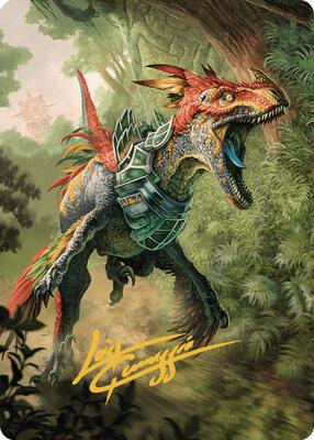 Dinosaur Token Art Card (Gold-Stamped Signature) card from Art Series: The Lost Caverns of Ixalan