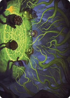 Growing Rites of Itlimoc Art Card (Gold-Stamped Planeswalker Symbol) card from Art Series: The Lost Caverns of Ixalan