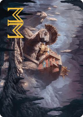 Bedrock Tortoise Art Card (Gold-Stamped Signature) card from Art Series: The Lost Caverns of Ixalan