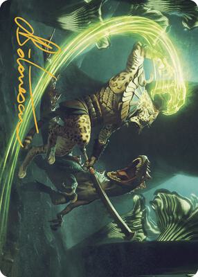 Contest of Claws Art Card (Gold-Stamped Signature) card from Art Series: The Lost Caverns of Ixalan