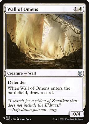 Wall of Omens (KHC) card from The List Reprints
