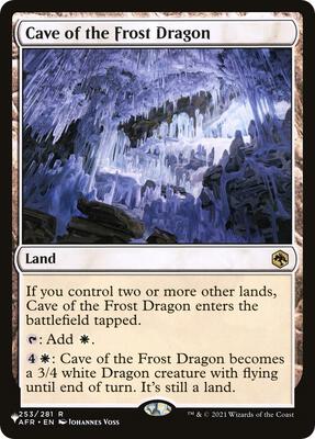 Cave of the Frost Dragon card from The List Reprints