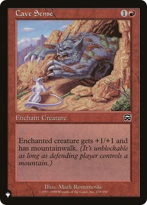 Cave Sense card from The List Reprints