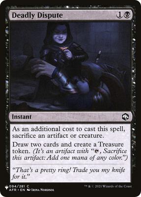 Deadly Dispute card from The List Reprints