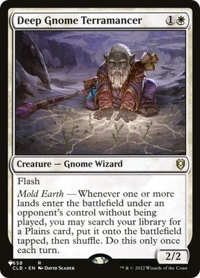 Deep Gnome Terramancer card from The List Reprints