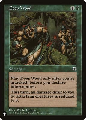 Deep Wood card from The List Reprints