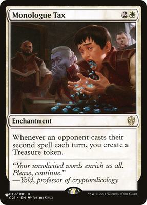 Monologue Tax card from The List Reprints