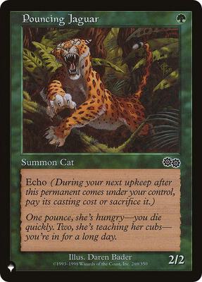 Pouncing Jaguar card from The List Reprints