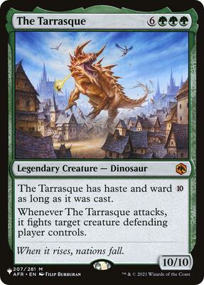 The Tarrasque card from The List Reprints