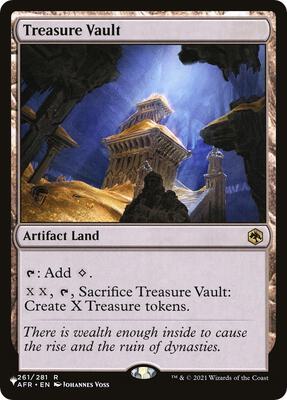 Treasure Vault card from The List Reprints
