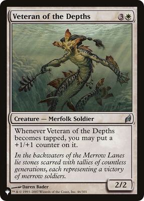 Veteran of the Depths card from The List Reprints