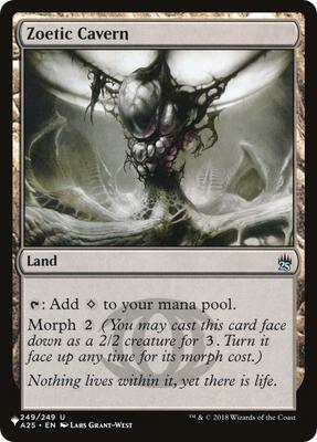 Zoetic Cavern card from The List Reprints