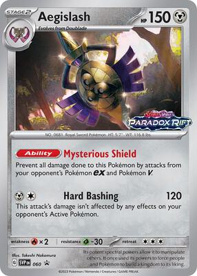 Aegislash - 060 (Prerelease) card from SV: Scarlet & Violet Promo Cards
