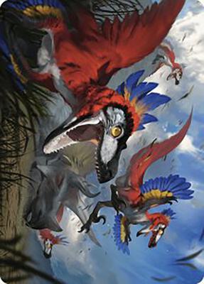Wrathful Raptors Art Card card from Art Series: The Lost Caverns of Ixalan