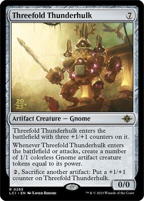 Threefold Thunderhulk card from Prerelease Cards