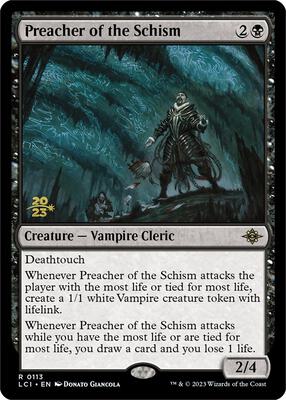Preacher of the Schism card from Prerelease Cards