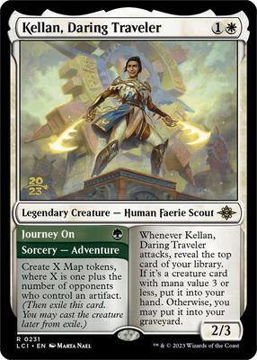 Kellan, Daring Traveler card from Prerelease Cards