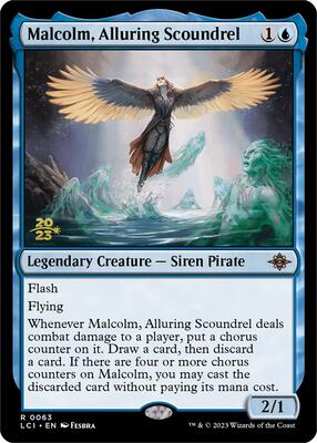 Malcolm, Alluring Scoundrel card from Prerelease Cards