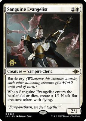 Sanguine Evangelist card from Prerelease Cards