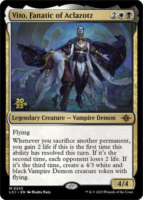 Vito, Fanatic of Aclazotz card from Prerelease Cards