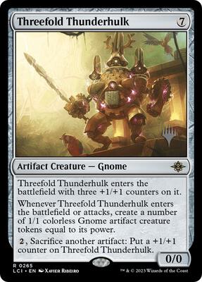 Threefold Thunderhulk card from Promo Pack: The Lost Caverns of Ixalan