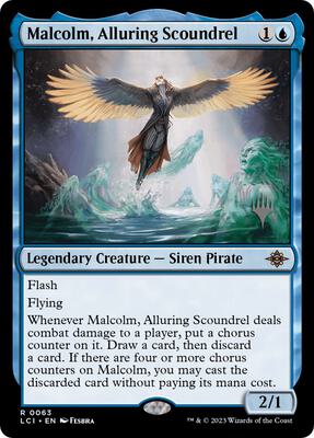 Malcolm, Alluring Scoundrel card from Promo Pack: The Lost Caverns of Ixalan