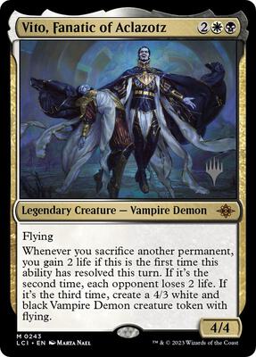 Vito, Fanatic of Aclazotz card from Promo Pack: The Lost Caverns of Ixalan