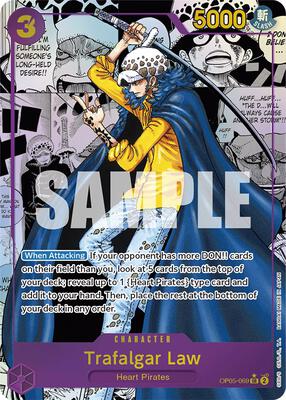 Trafalgar Law (069) (Alternate Art) (Manga) card from Awakening of the New Era