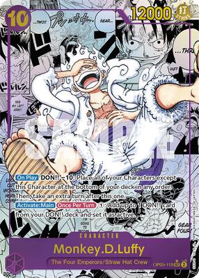 Monkey.D.Luffy (119) (Alternate Art) (Manga) card from Awakening of the New Era