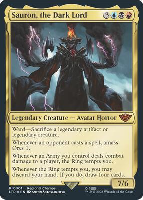 Sauron, the Dark Lord card from Pro Tour Promos