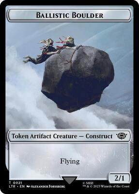 Ballistic Boulder // Food (0024) Double-Sided Token (Surge Foil) card from Universes Beyond: The Lord of the Rings: Tales of Middle-earth