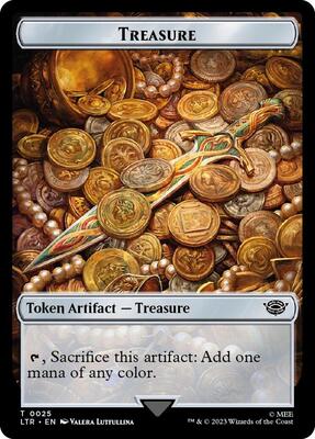 Treasure // Food (0024) Double-Sided Token (Surge Foil) card from Universes Beyond: The Lord of the Rings: Tales of Middle-earth