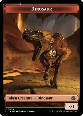 Dinosaur Token (0009) card from The Lost Caverns of Ixalan