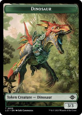 Dinosaur Token (0010) card from The Lost Caverns of Ixalan