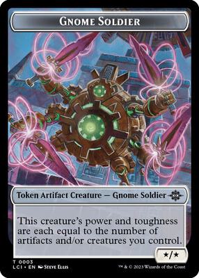 Gnome Soldier Token card from The Lost Caverns of Ixalan