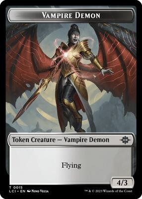 Vampire Demon Token card from The Lost Caverns of Ixalan