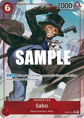 Sabo (007) (Alternate Art) card from Awakening of the New Era