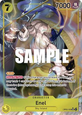 Enel (100) (Alternate Art) card from Awakening of the New Era