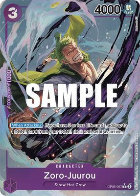 Zoro-Juurou (Alternate Art) card from Awakening of the New Era