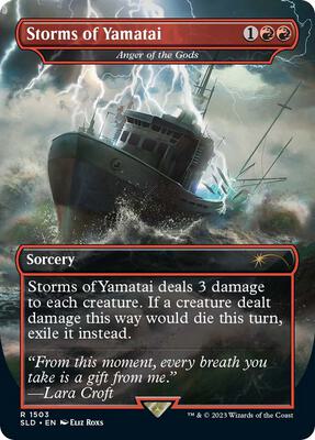 Storms of Yamatai - Anger of the Gods card from Secret Lair Drop Series