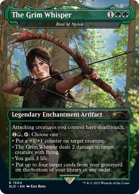 The Grim Whisper - Bow of Nylea card from Secret Lair Drop Series
