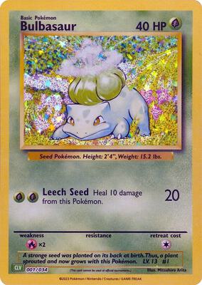 Bulbasaur card from Trading Card Game Classic