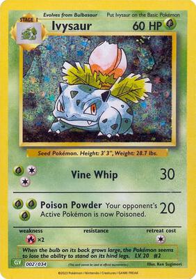 Ivysaur card from Trading Card Game Classic