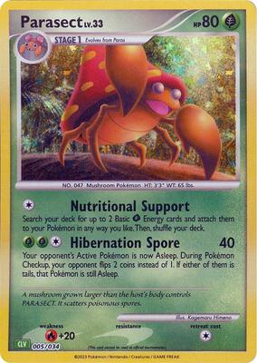 Parasect card from Trading Card Game Classic