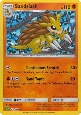 Sandslash card from Trading Card Game Classic