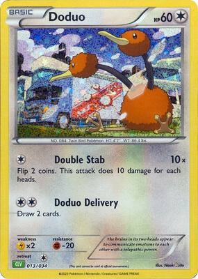 Doduo card from Trading Card Game Classic
