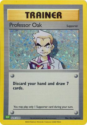 Professor Oak (CLV) card from Trading Card Game Classic